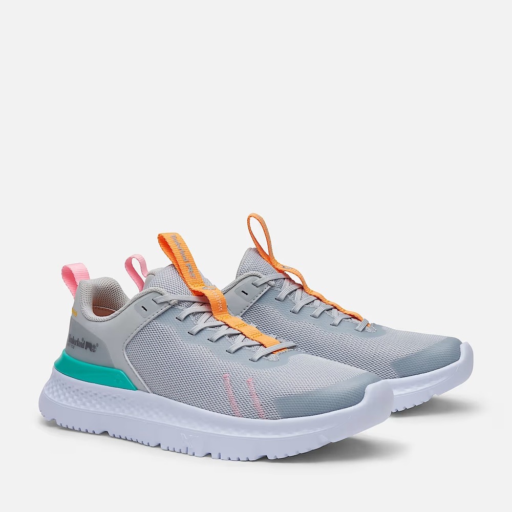 Timberland PRO Women's Setra Athletic Work Sneaker in Gray Orange Size 7.5 WIDE